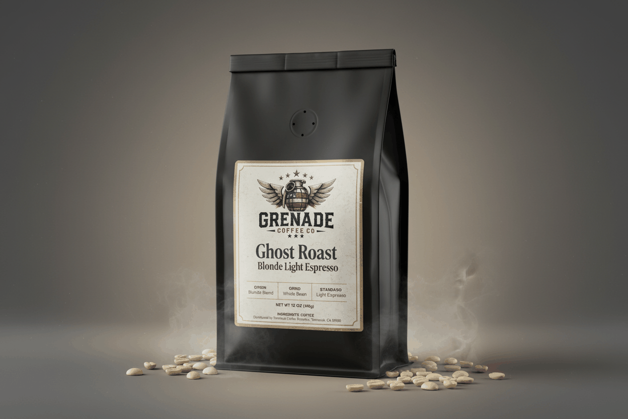 Ghost Roast blonde light espresso Grenade Coffee bag